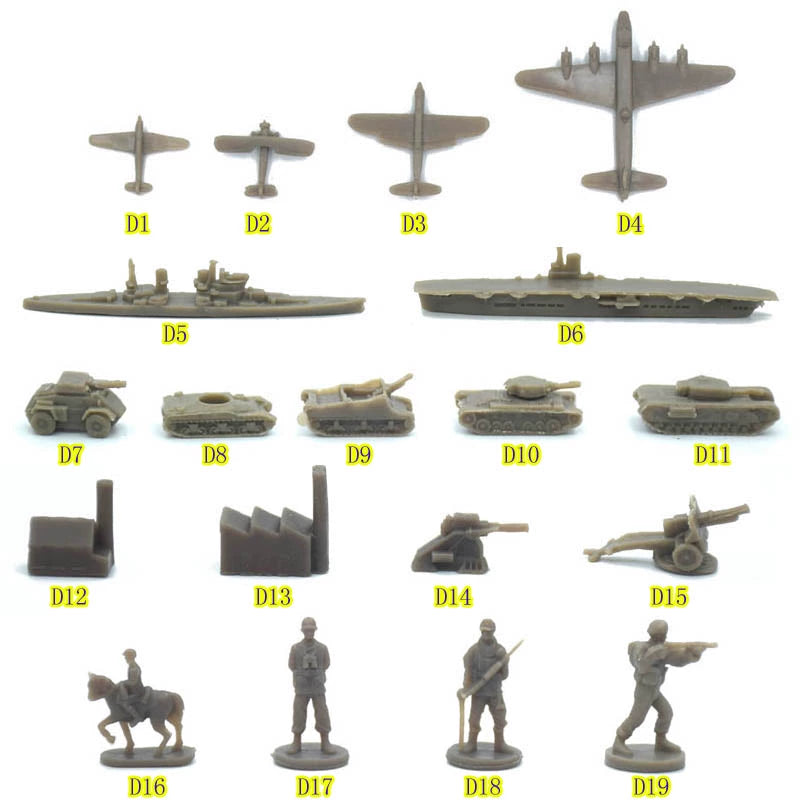 Grand Strategy D Axis & Allies World War II Game Models - Collectible War Chess Pieces