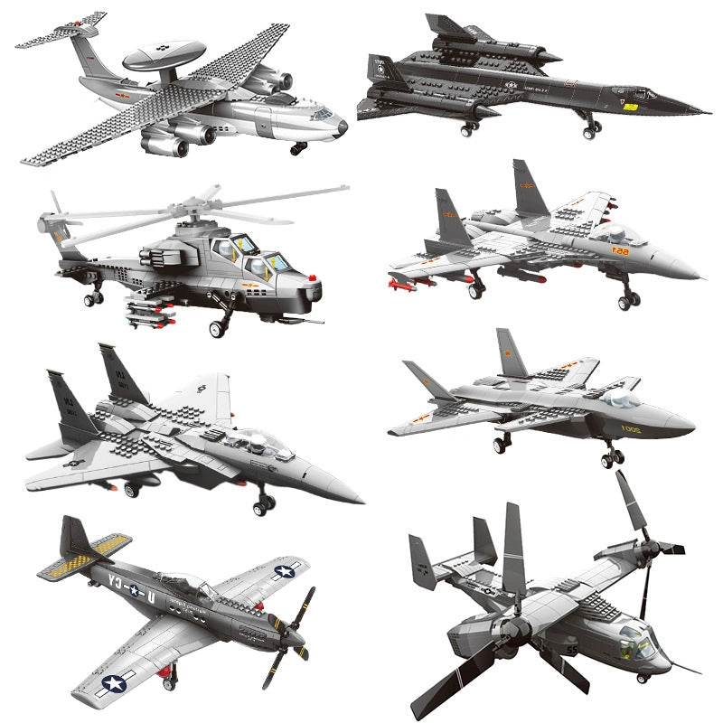 Modern Airpower: Military Brick Sets Collection - From Stealth Fighters to Reconnaissance Aircraft