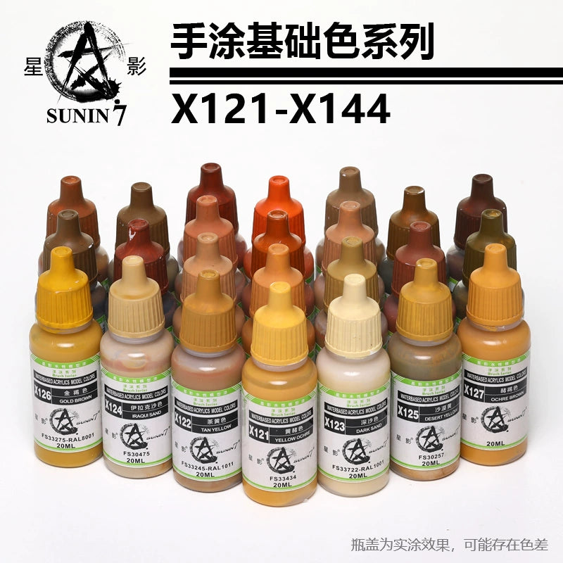 Xingying Star Shadow Water-Based Paints - Basic Color Range X049-X072 for Hand Painting and Modeling