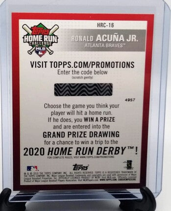 2022 Topps Series 2 Ronald Acuna Jr. Pick the Game Unscratched Insert  Baseball Card - MLB Collectible