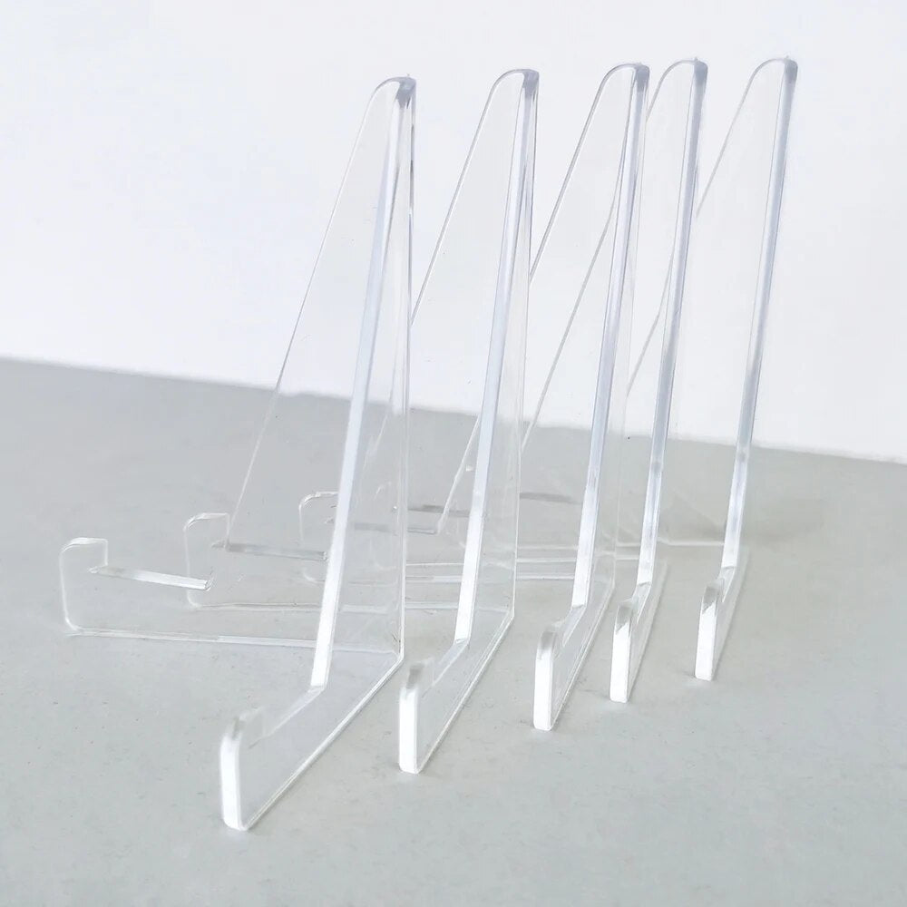 Acrylic Trading Card Mini Easel Stands - Trading Card Display Stand Holder for Trading Cards (5 per Pack)