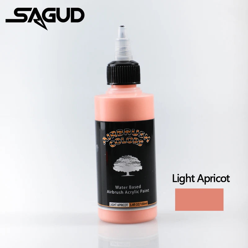 SAGUDIO Airbrush Paint Set 12 Colors (30 ml/1 oz) Basic Colors Ready to  Spray,Acrylic Air Brush Painting Set, Water Based Air Brush Paint for Model