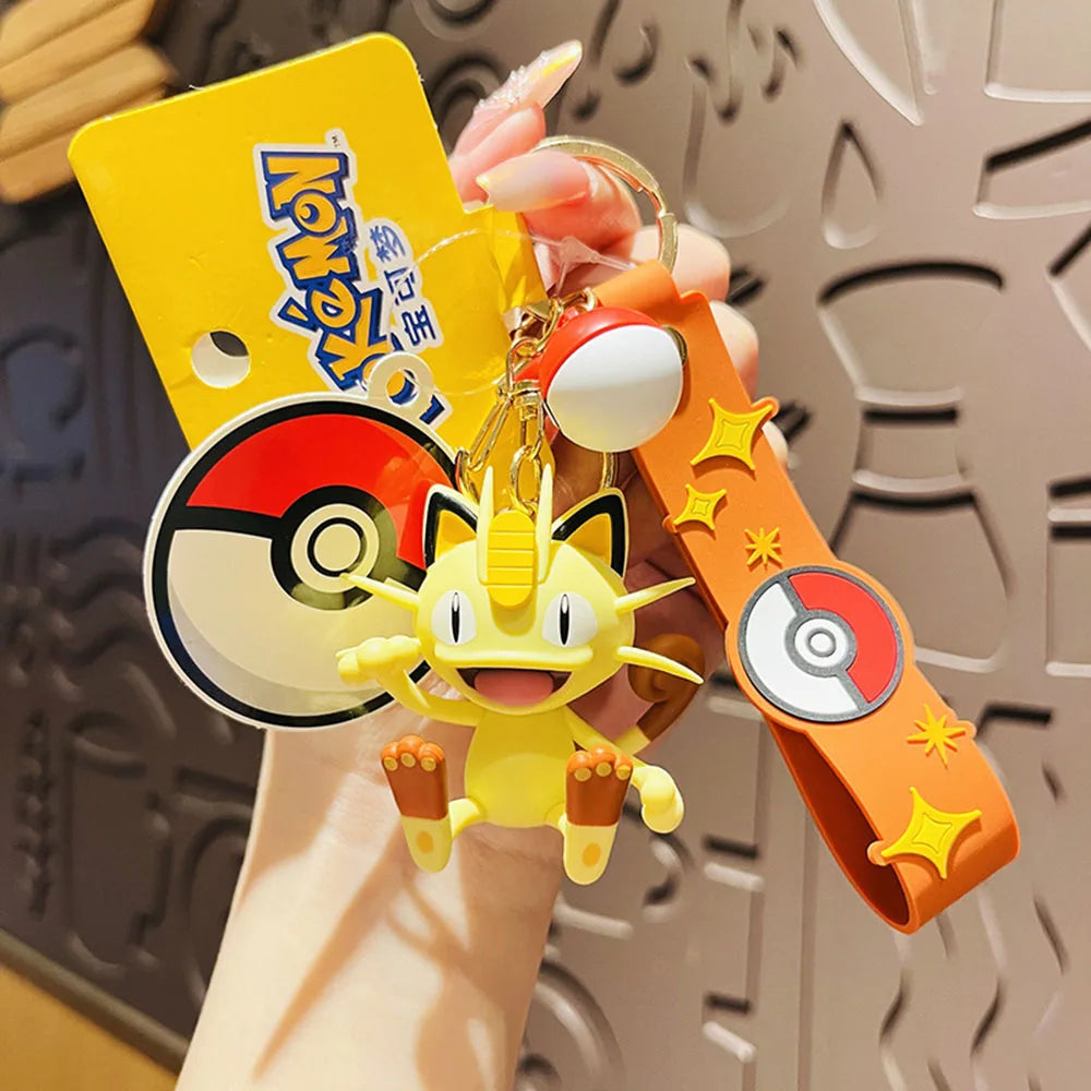 TAKARA TOMY Pokemon Keychain - Pikachu, Gengar, Jigglypuff Mini Doll Backpack Pendant