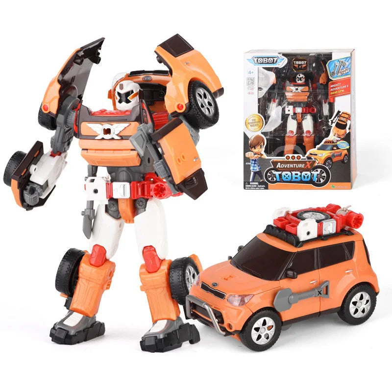 Tobot Transformation Robot to Car Toys - Korean Cartoon Anime Tobot Deformation Toys