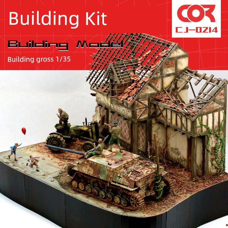 Capture Realism: European Brick House Sand Table Model Kit Variants