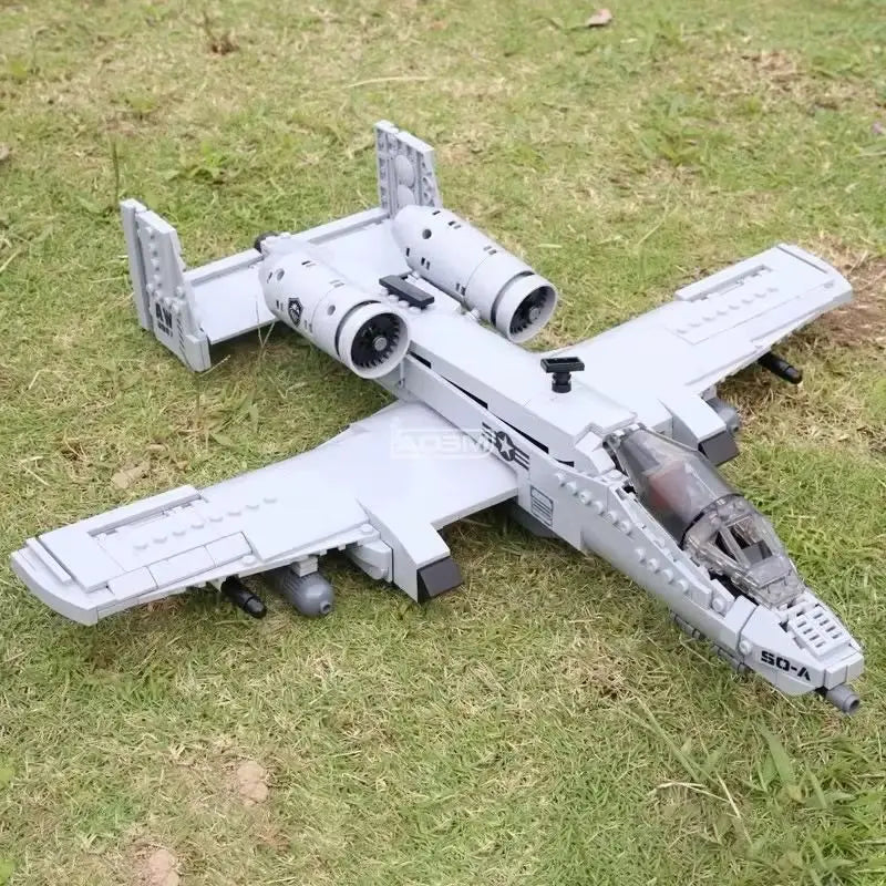 DIY Military Fighter Jet Building Block Set – A10 Warthog or F35 Variant