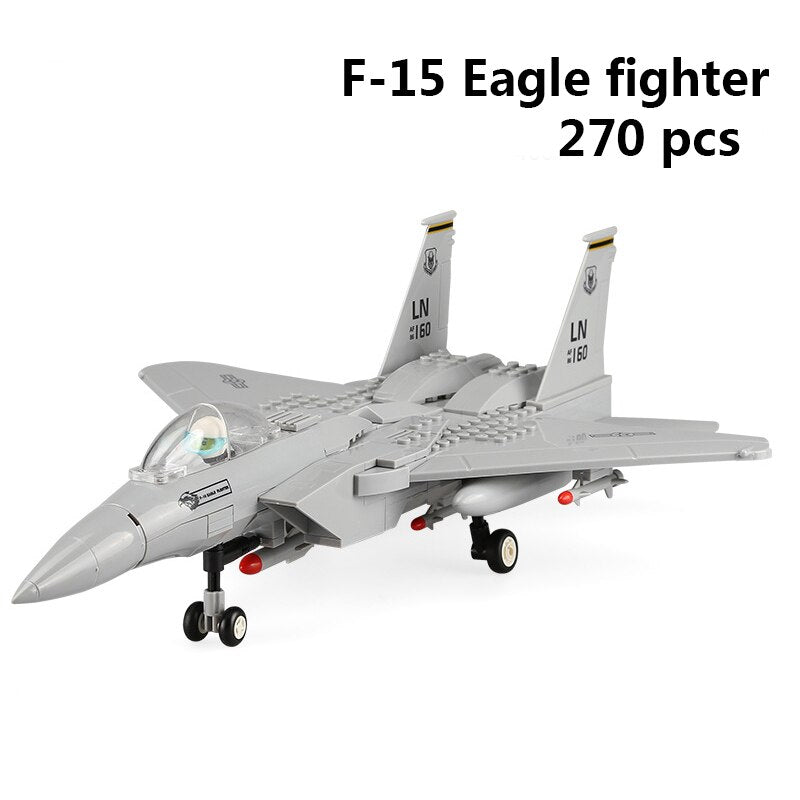 Military Fighter Aircraft & Helicopter Brick Model Playsets: SR-71, F-15, V-22, and More - Xclusive Collectibles