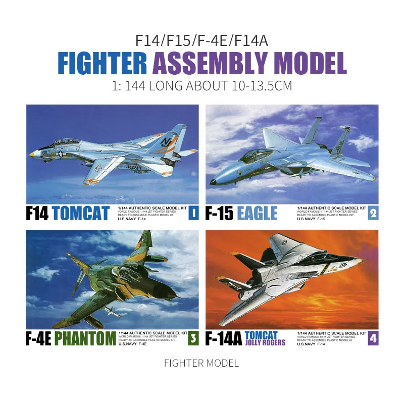 GRAPMAN 1/144 Scale Fighter Model Kits - Iconic Combat Aircraft Collection