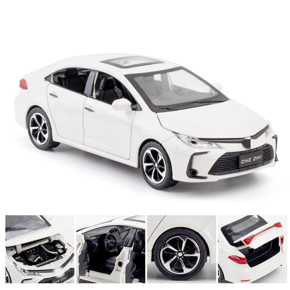 1/32 Scale Toyota Corolla Hybrid - Diecast Metal Car Model with Sound & Light Features