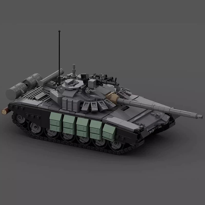 Bricklink MOC Military Weapons Soviet Main Battle Tank T-72B3M War Vehicle Sets Creative Building Blocks Kid Toys Christmas Gift
