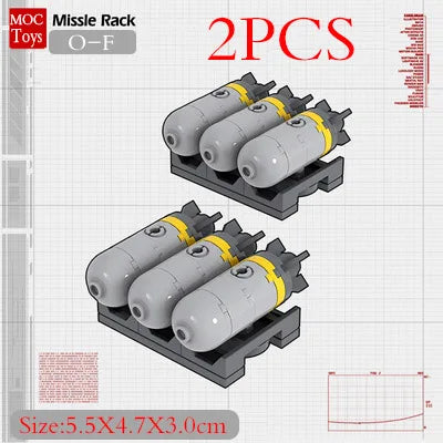 Military Base Defense Building Blocks – Missile Launcher, Supply Containers & Industrial Modules
