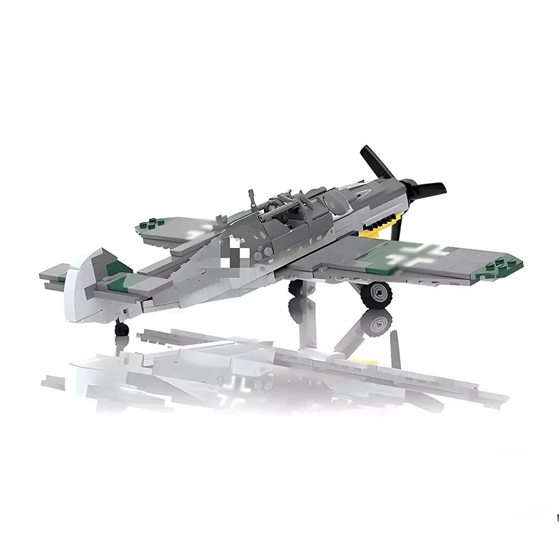 WWII Military Fighter Jet Brick Set – ME262, Yak-3, BF109 or CR.42 Falcon Model Kits