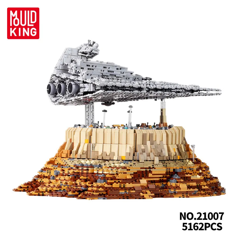 Venator class Republic Attack Cruiser Over Jedha City Brick Model Set