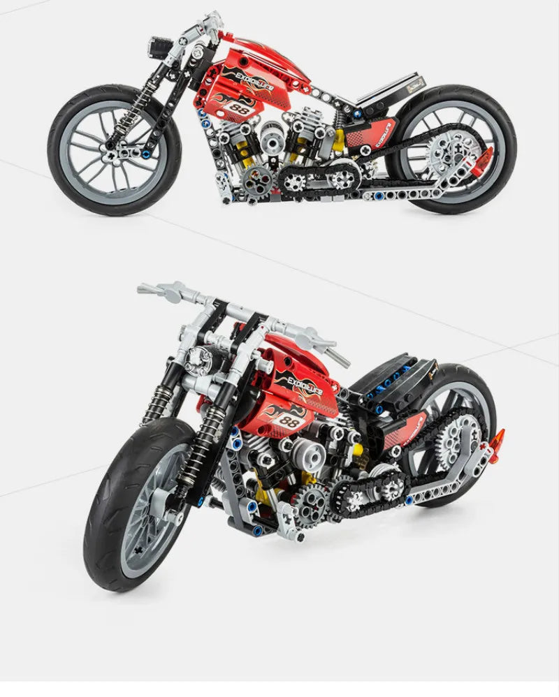 Build the Classic: JL FASHION's 378pc Harley Motorcycle Brick Model Replica Block Set