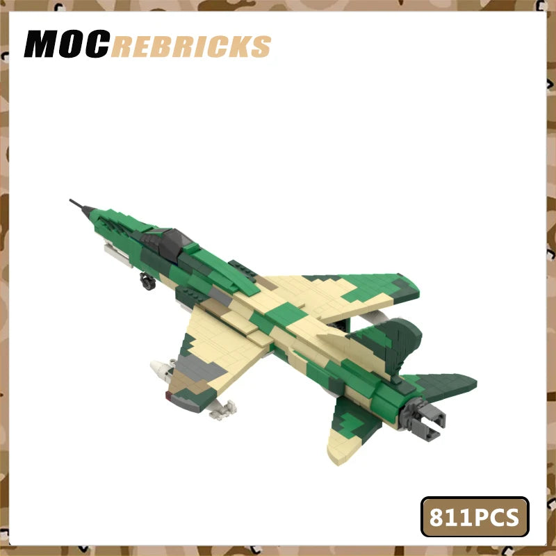 F-105 Thunderchief Fighter-Bomber MOC "F" Series Fighter Brick Set