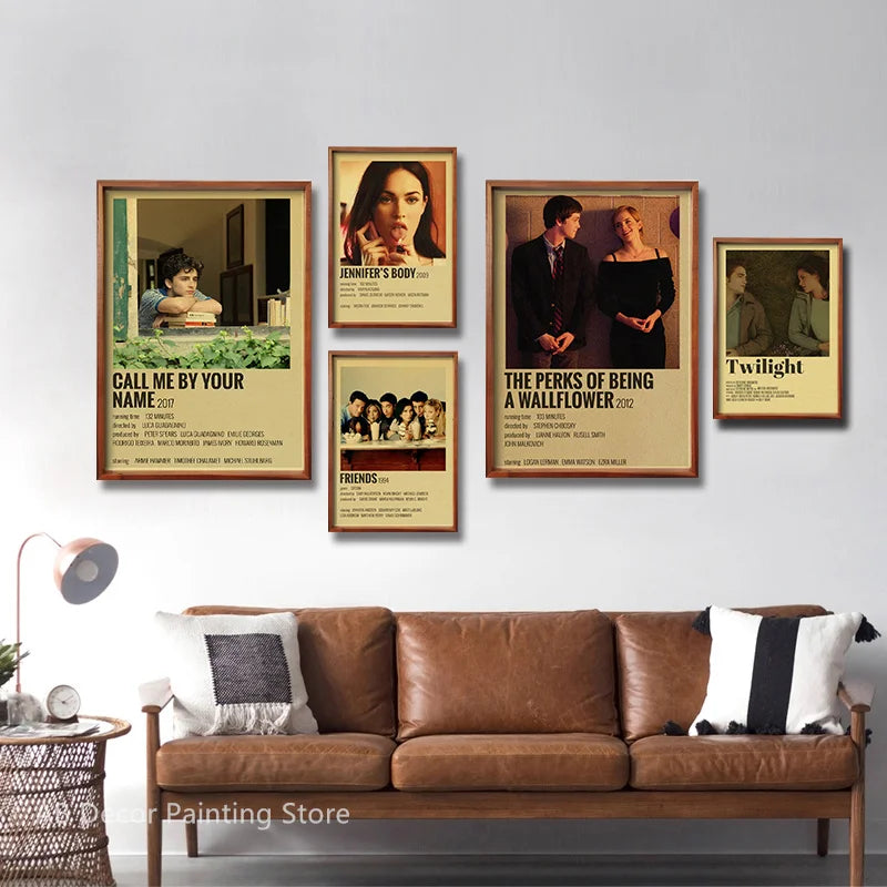 Classic Film Retro Print Home Wall Décor: Timeless Cinema in Every Room