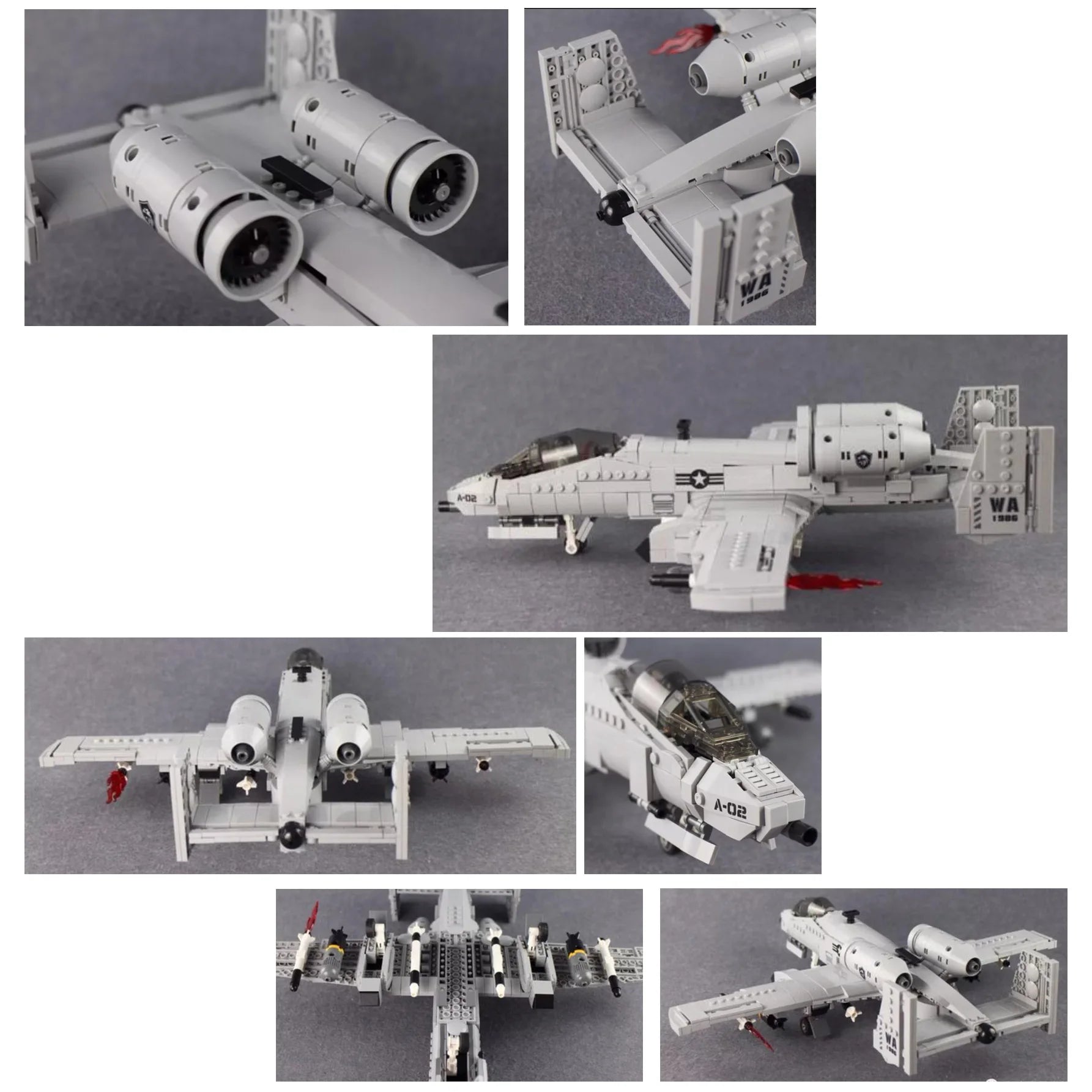 DIY Military Fighter Jet Building Block Set – A10 Warthog or F35 Variant