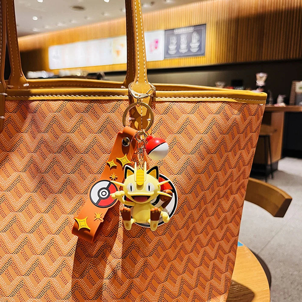TAKARA TOMY Pokemon Keychain - Pikachu, Gengar, Jigglypuff Mini Doll Backpack Pendant