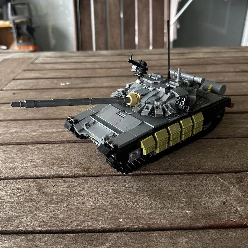 Bricklink MOC Military Weapons Soviet Main Battle Tank T-72B3M War Vehicle Sets Creative Building Blocks Kid Toys Christmas Gift