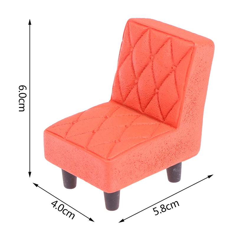 MYPANDA Dollhouse Simulation Chairs - 1/12 Scale, Wood/Metal/Plastic, Various Types for Miniature Settings