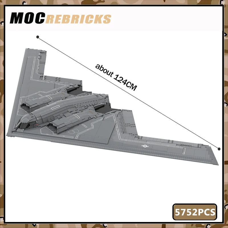 B-2 Stealth Bomber MOC Building Block Set US Brick Bomber Series