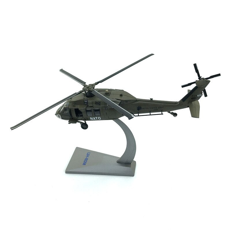Premium 1/72 Scale UH-60 Black Helicopter Diecast Display Model