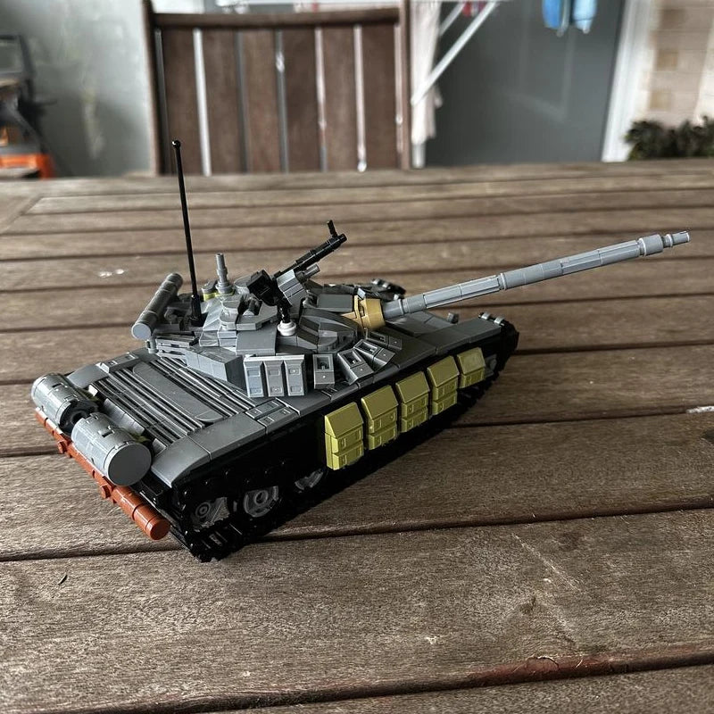 Bricklink MOC Military Weapons Soviet Main Battle Tank T-72B3M War Vehicle Sets Creative Building Blocks Kid Toys Christmas Gift