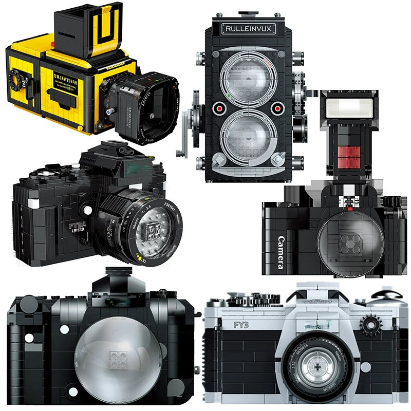 DIY Camera Model Building Block Sets – Select from 6 Unique Photography Designs