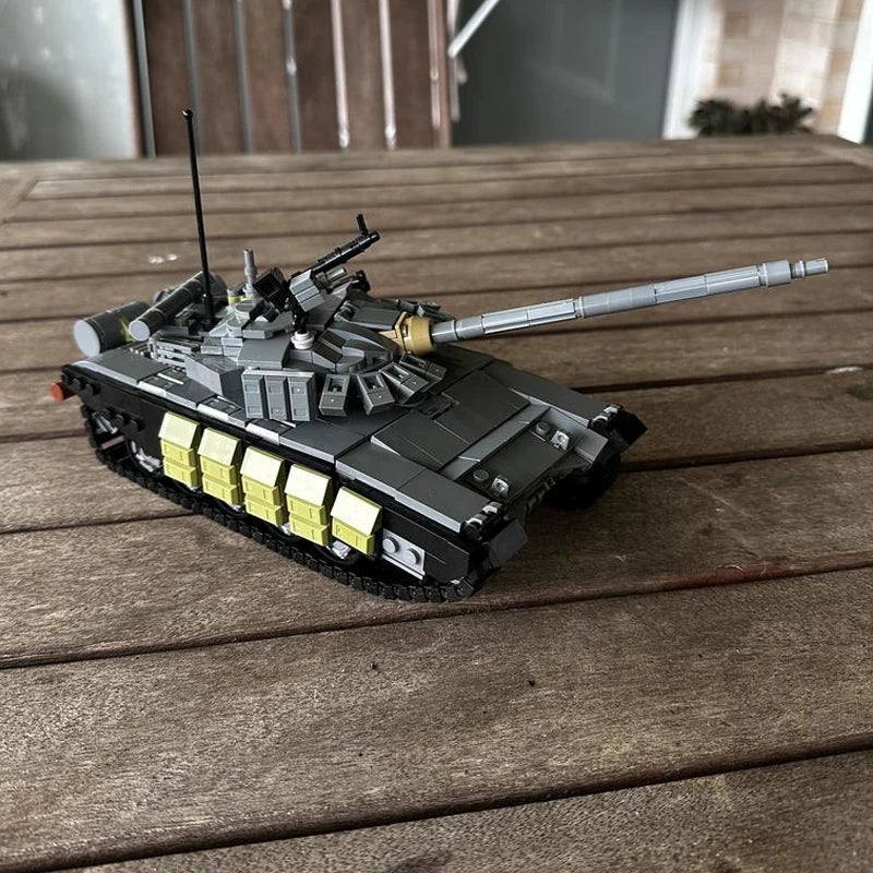 Bricklink MOC Military Weapons Soviet Main Battle Tank T-72B3M War Vehicle Sets Creative Building Blocks Kid Toys Christmas Gift
