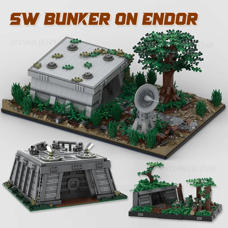 Endor Forest Outpost Bunker Brick Model Sets: Secluded Wilderness Defenses