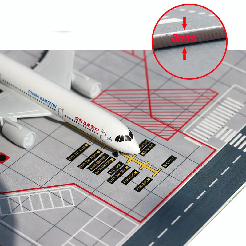 1/200 Scale 35x45cm Airport Passenger Aircraft Runway Model PVC Parking Apron Pad For Civilian Airport Scenery Displays