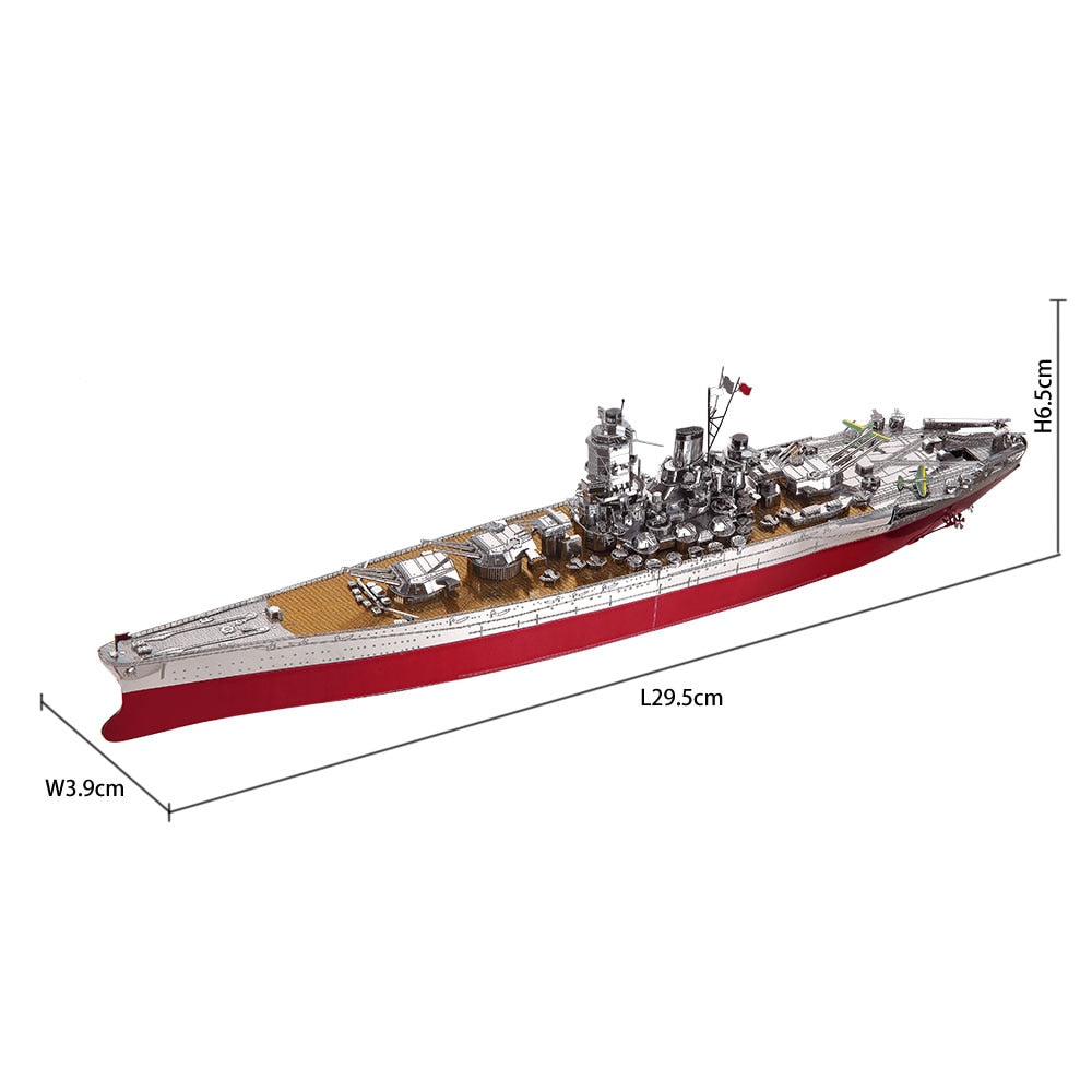 Piececool 3D Metal Yamato Battleship Model Kit - Xclusive Collectibles