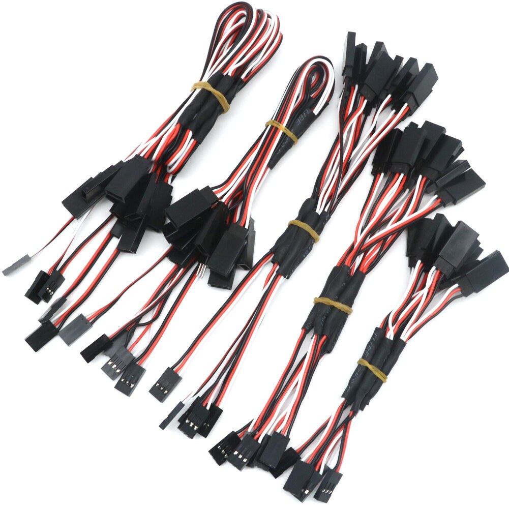 5-Piece 100/150/200/300/500mm RC Servo Y Extension Cord Cables - Versatile RC Accessories - Xclusive Collectibles