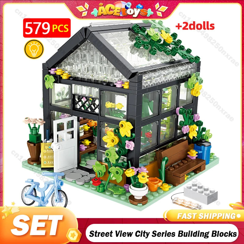 City Series Building Blocks - Flower Shop, Coffee Shop, Pet Shop Brick Sets, and More