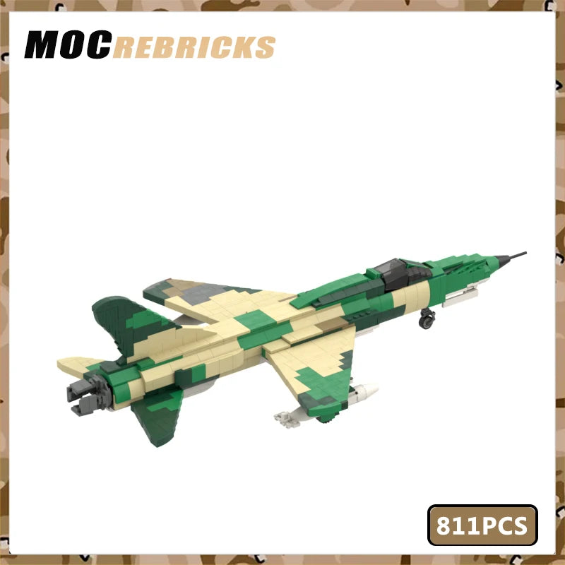 F-105 Thunderchief Fighter-Bomber MOC "F" Series Fighter Brick Set