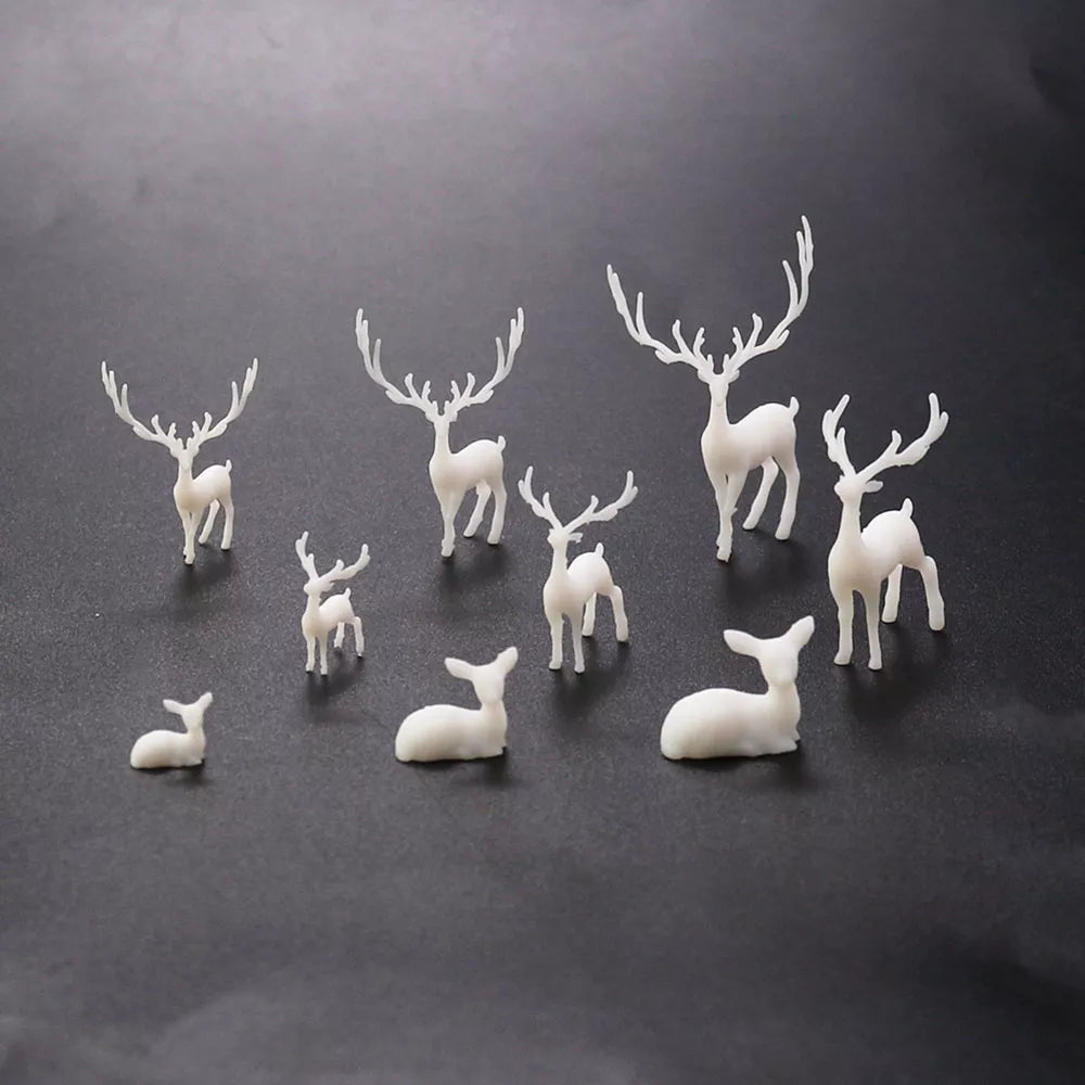 3D Elk Resin Miniature - Charming Forest Decoration