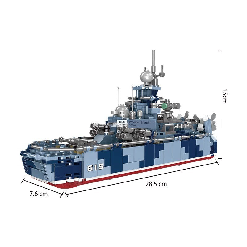 Military Ship Brick Model Kits: Missile Boat, Hovercraft & Battleships