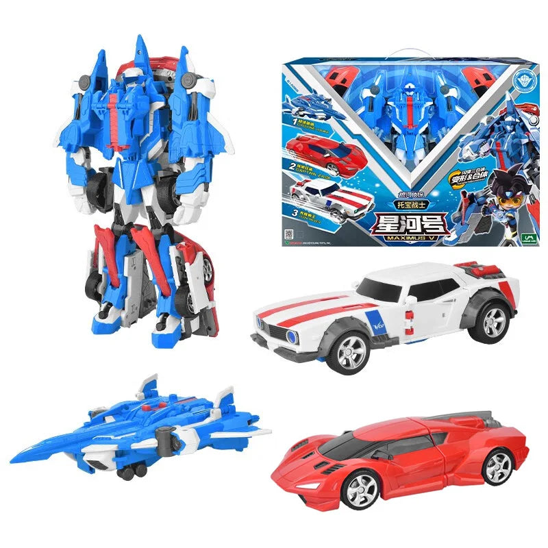 3 IN 1 Tobot Maximus V Transforming Robot to Cars Korea Anime Action Figures