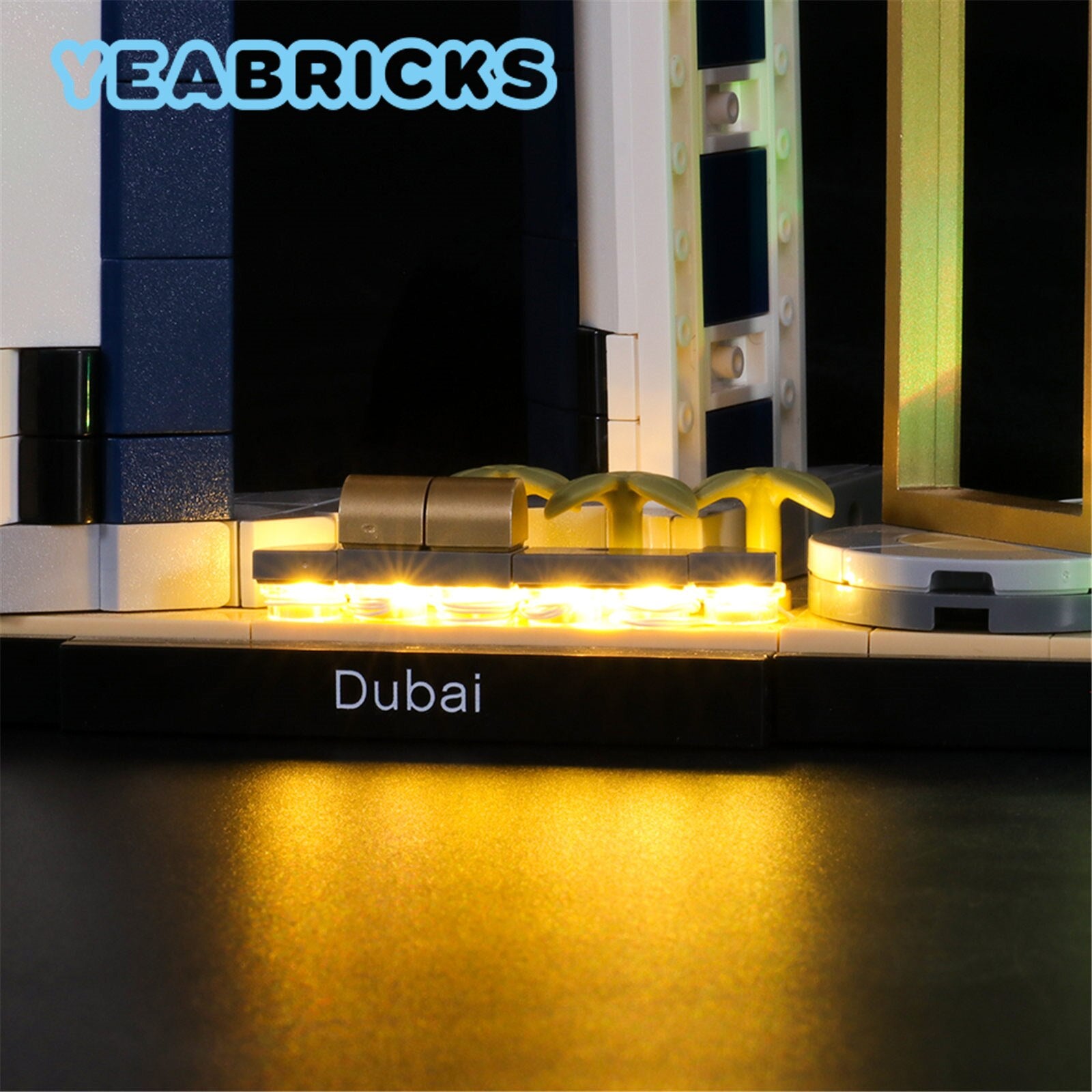 YEABRICKS LED Light Kit for 21052 Dubai Skyline Collection Building Blocks Set (NOT Included)