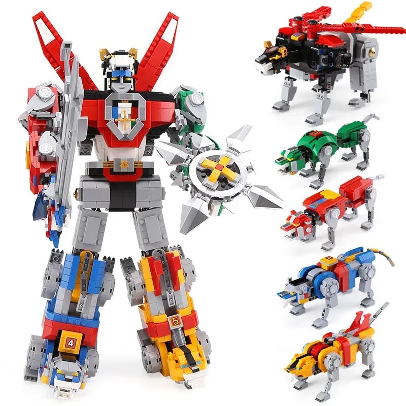 5 in1 Deformable Model Voltron Defender Of The Universe Building Blocks Brick Playset 21311