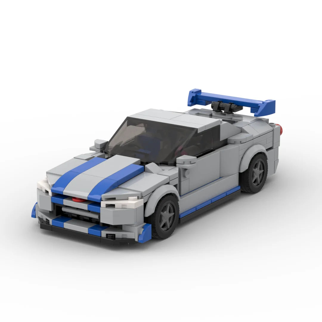 Nissan GTR R34 Racing Sports Car Brick Model Set