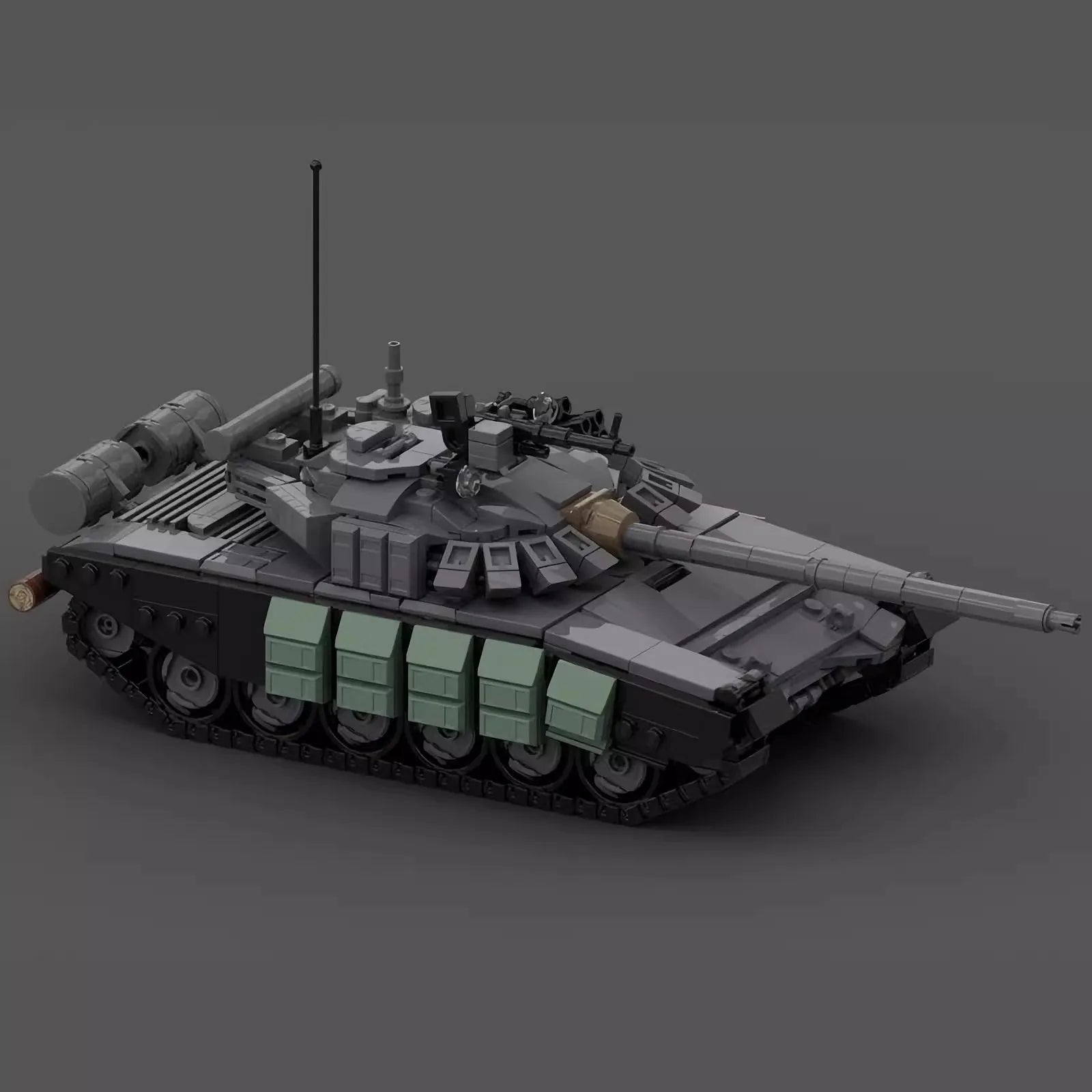 Bricklink MOC Military Weapons Soviet Main Battle Tank T-72B3M War Vehicle Sets Creative Building Blocks Kid Toys Christmas Gift