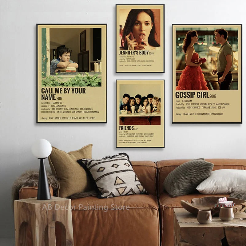 Classic Film Retro Print Home Wall Décor: Timeless Cinema in Every Room