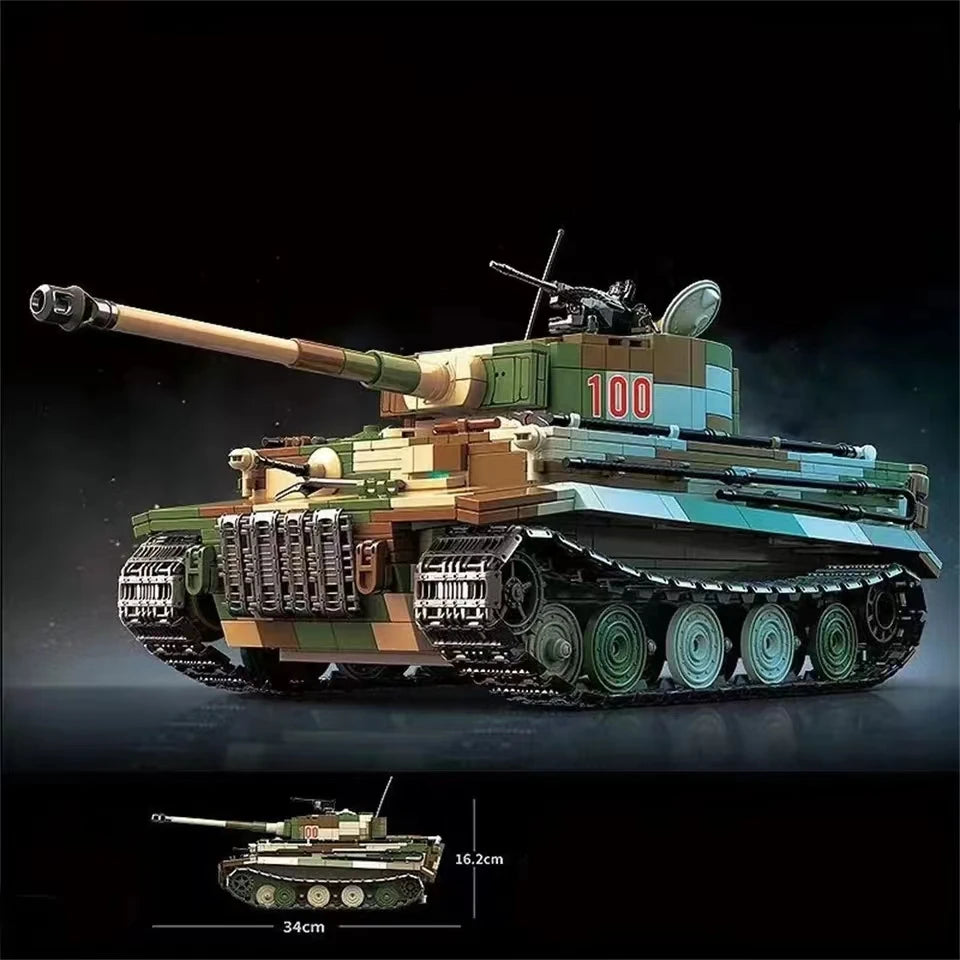 WW2 Classic Tank Series: Tiger Tank Model Brick Set - An Authentic Military Build