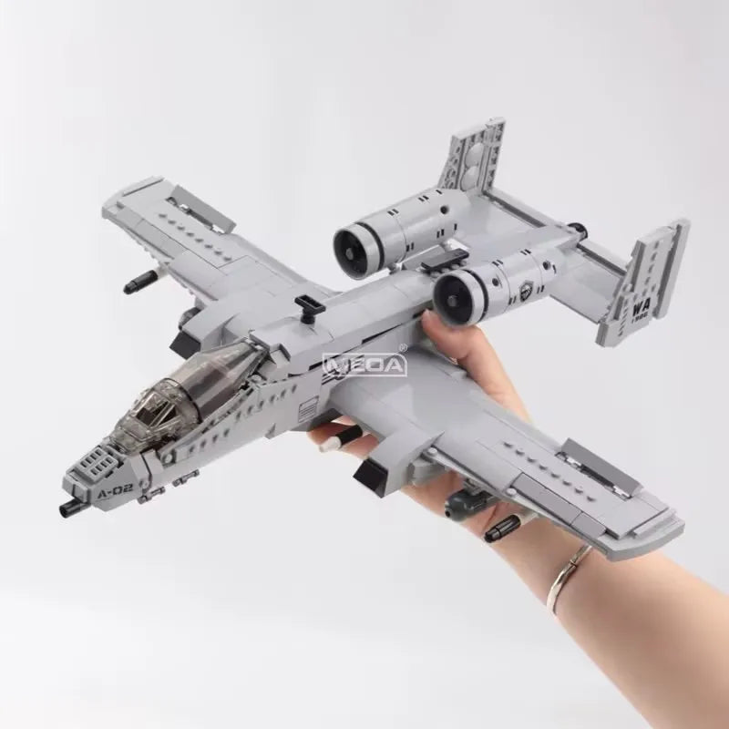 DIY Military Fighter Jet Building Block Set – A10 Warthog or F35 Variant