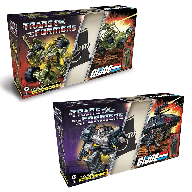 Hasbro Transformers x G.I. Joe Crossover Action Figures: Megatron H.I.S.S. Tank & Bumblebee A.W.E. Striker - Ultimate Collectibles
