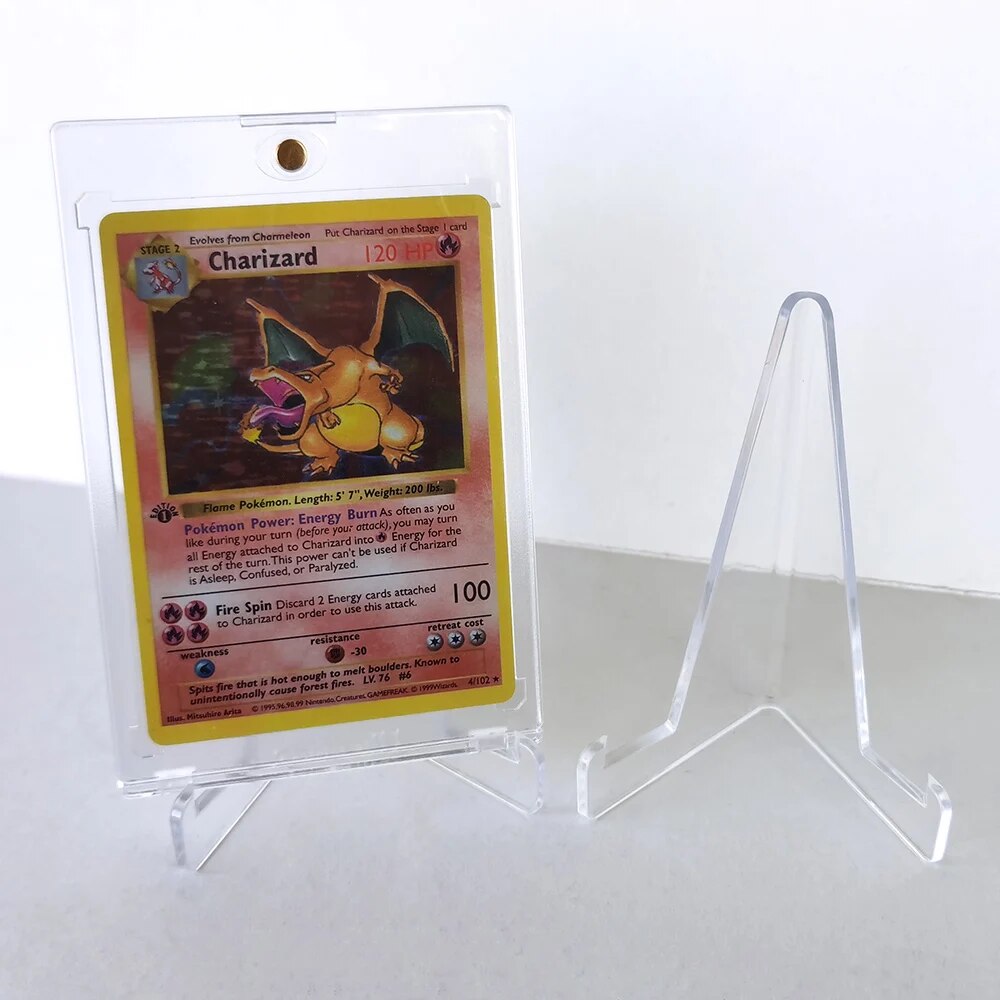 Acrylic Trading Card Mini Easel Stands - Trading Card Display Stand Holder for Trading Cards (5 per Pack)