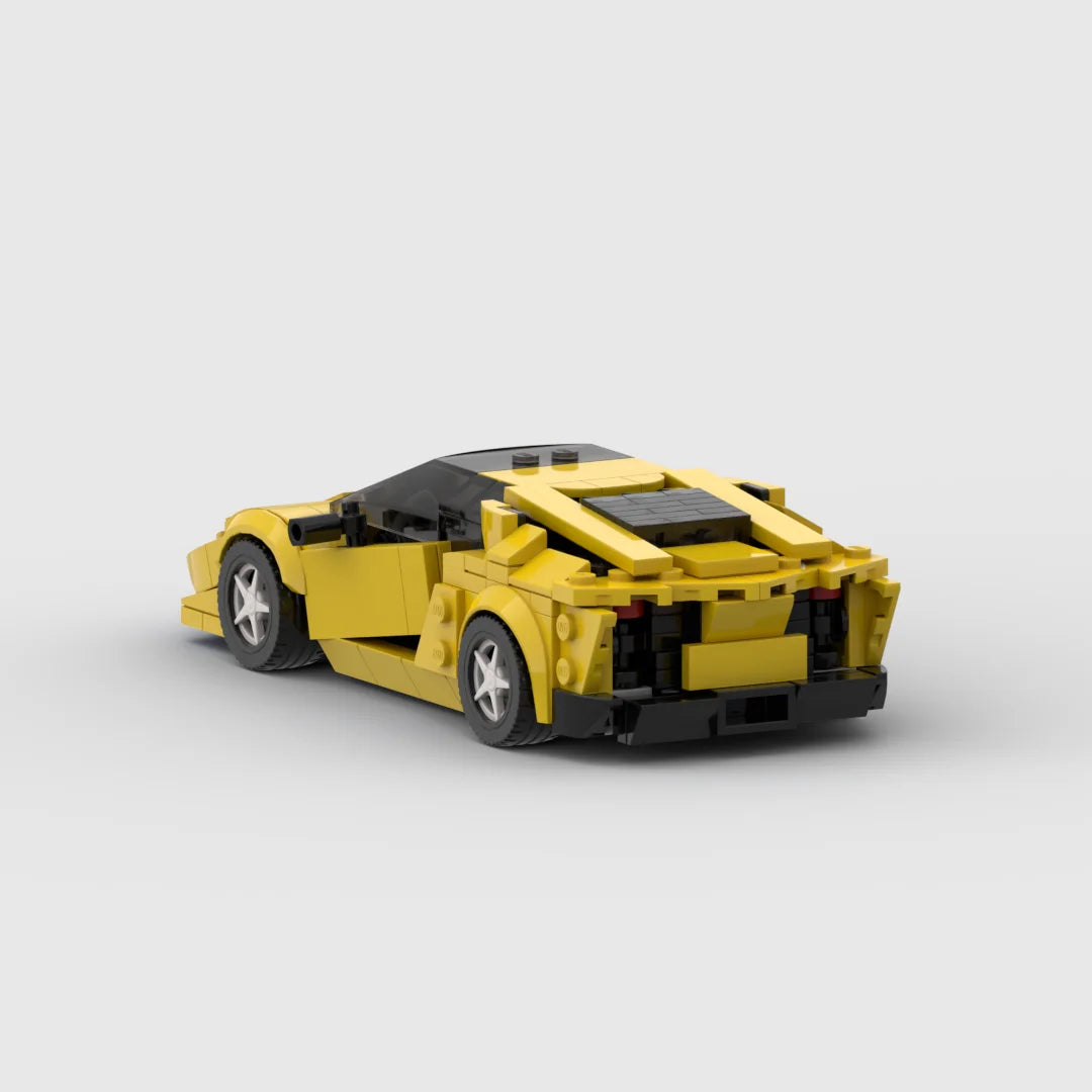 Ultimate Speed: Lamborghini Aventador Inspired Brick Model Car Sets, 1pc Black and Yellow