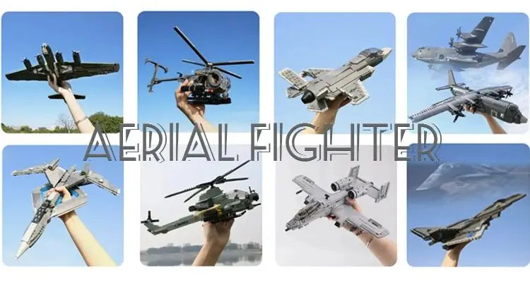 DIY Military Fighter Jet Building Block Set – A10 Warthog or F35 Variant