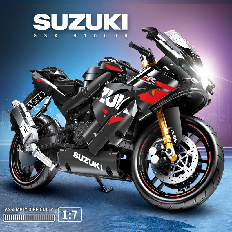 Build the Ride of Your Dreams: GSXR 1000R Motorcycle Building Blocks Set for Kids